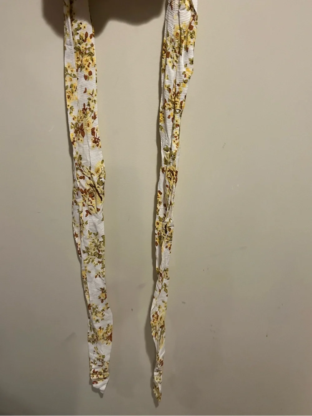 Faithfull the Brand White and Yellow Floral Wrap Top Sz 6
